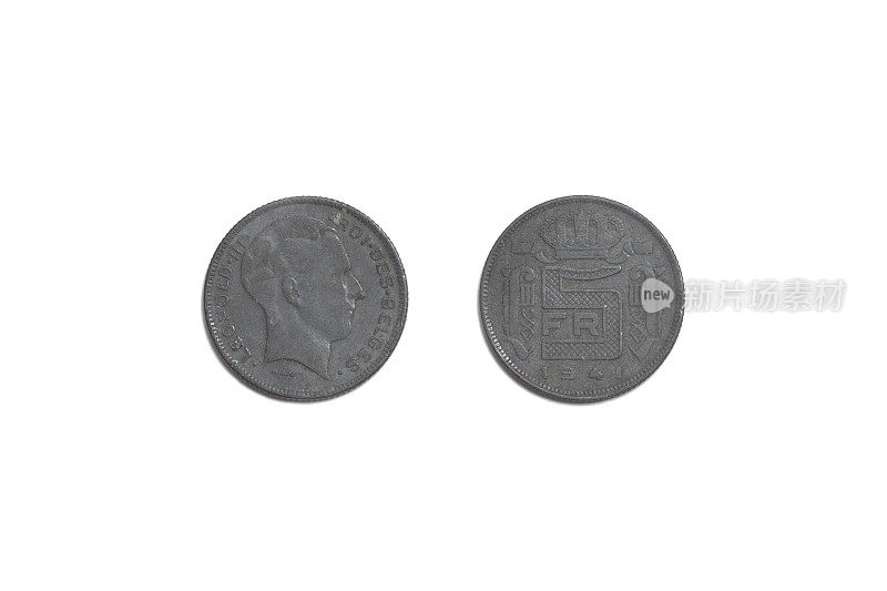 Five-Franc-Coin 1949比利时